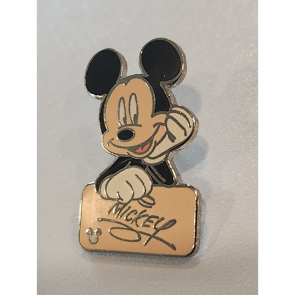 MICKEY MOUSE AUTOGRAPH PEACH Pin 00061 production Sample AP Artist Proof LE 25 - Picture 3 of 6